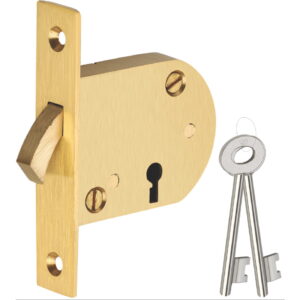 BRASS DEAD LOCK SLIDING 4 LEVER 45MM